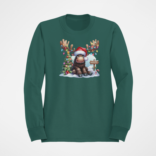 Christmas Moose-Crewneck or Hooded Sweatshirt