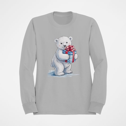 Christmas Polar Bear-Crewneck or Hoodie Sweatshirt