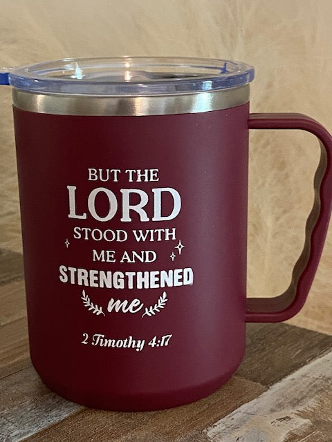 Stainless-steel Coffee Mug with Handle 16 oz.