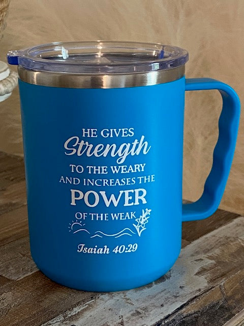 Stainless-steel Coffee Mug with Handle 16 oz.