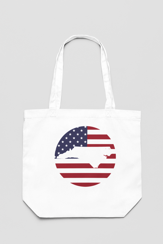 NC and Flag Tote Bag
