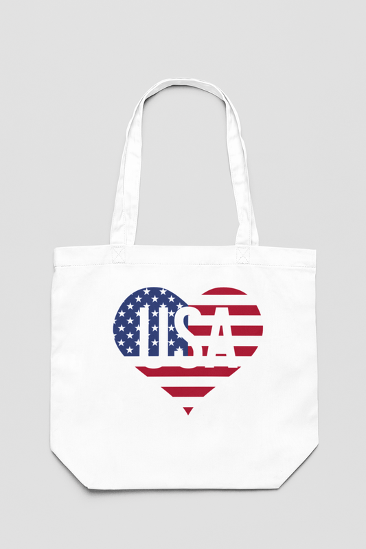 USA Heart Tote Bag