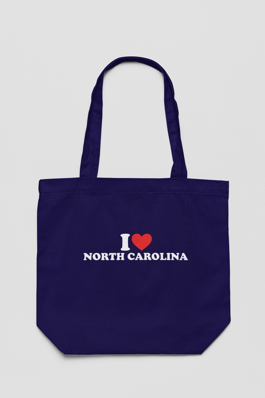 I Love NC Tote Bag
