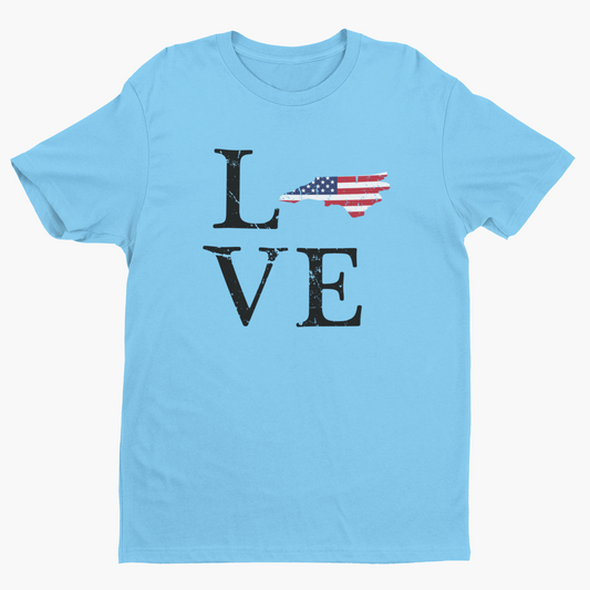 Distressed NC Love tee