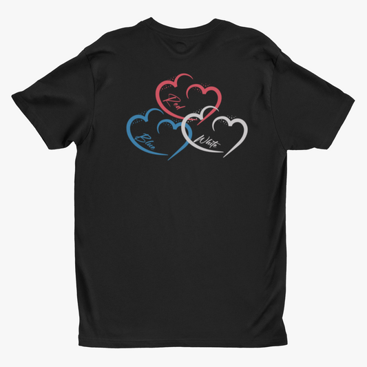 Red, White, and Blue Hearts