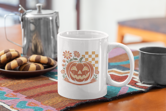 Floral Pumpkin Mug