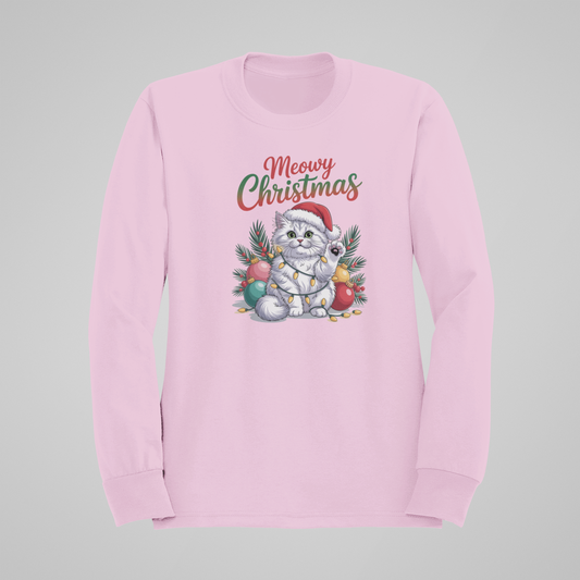 Meowy Christmas-Crewneck or Hooded Sweatshirt