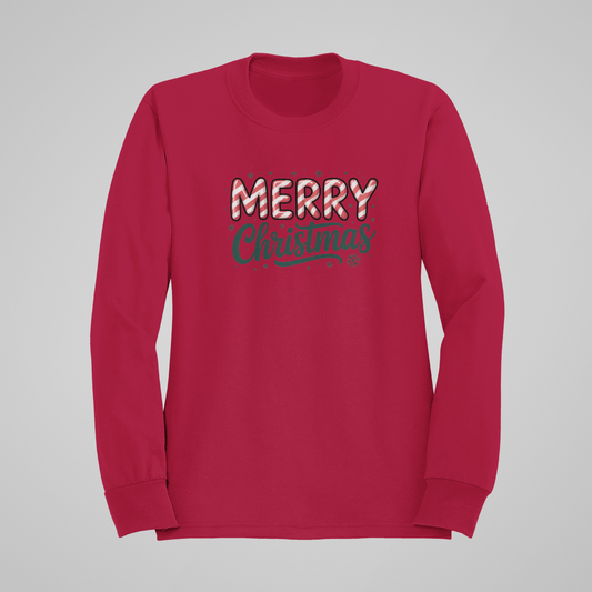 Peppermint Merry Christmas-Crewneck or Hooded Sweatshirt