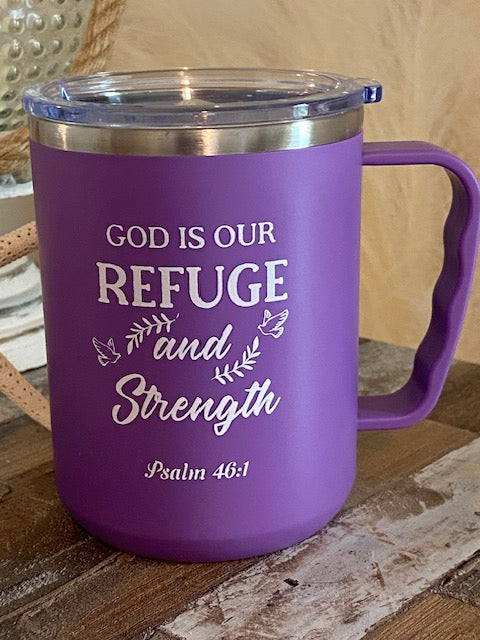 Stainless-steel Coffee Mug with Handle 16 oz.