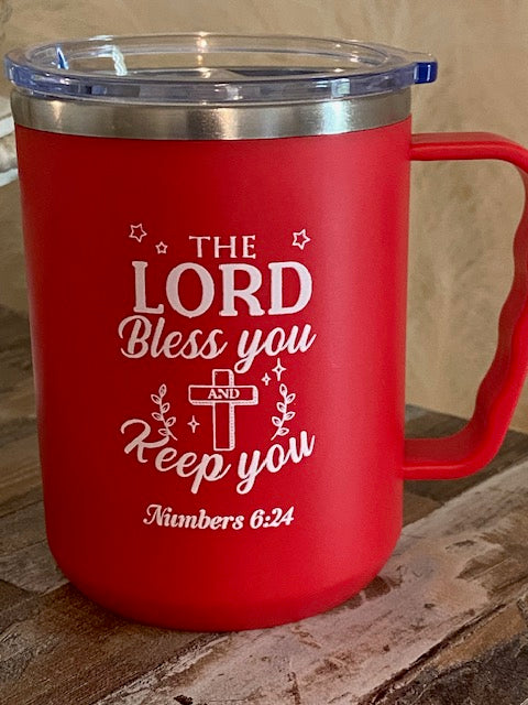 Stainless-steel Coffee Mug with Handle 16 oz.