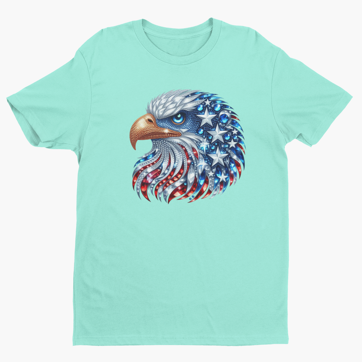 Rhinestone look eagle