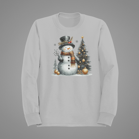 Golden Snowman-Crewneck or Hooded Sweatshirt