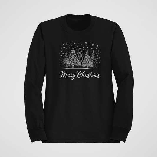 Classic Elegance Merry Christmas-Crewneck or Hooded Sweatshirt